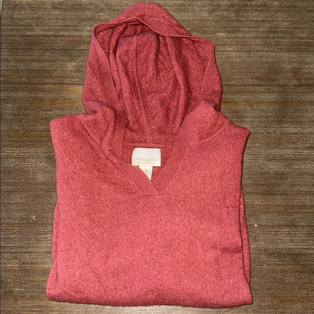 Cynthia Rowley 100% 2- Ply Cashmere hoodie Sweater